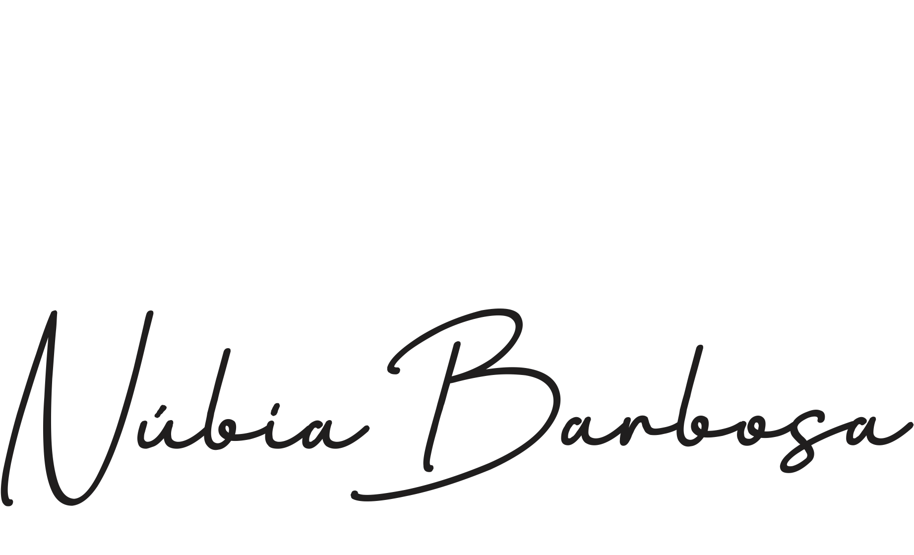 Assinatura de Núbia Barbosa